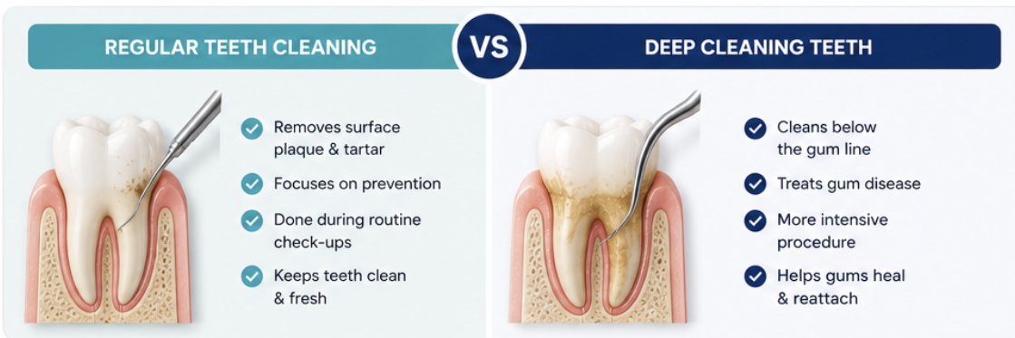 deep cleaning teeth​